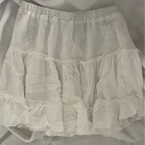 Princess Polly White Ruffled Skirt